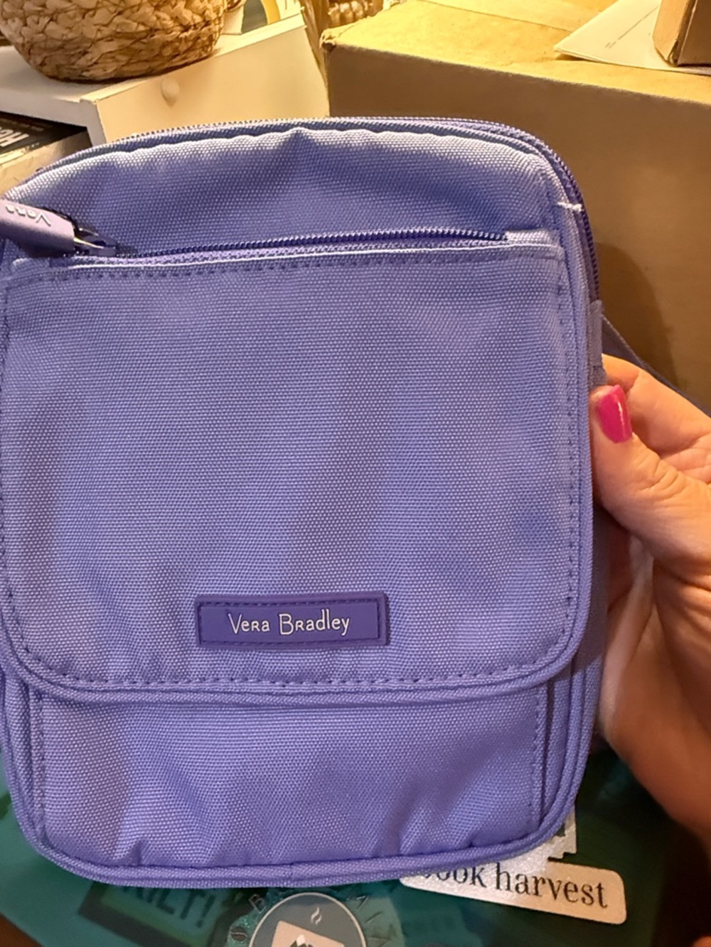 Vera Bradley periwinkle lighten up mini hipster Crossbody Organizer